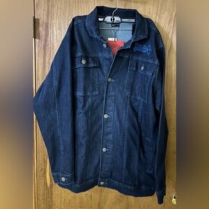 South Pole Dark Blue Denim Jacket with Embroidered Logo.